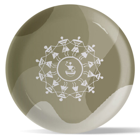 Modern Warli Art Wall Plate