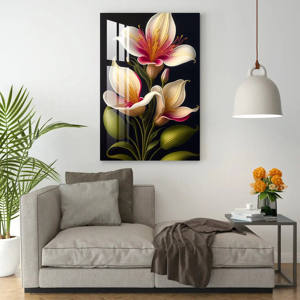 Jasmine Flower Acrylic Wall Art DECORMANTRA