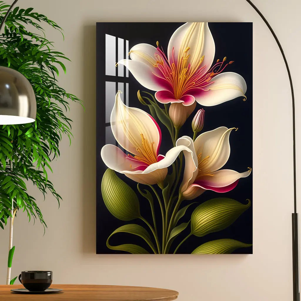 Jasmine Flower Acrylic Wall Art DECORMANTRA
