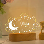 Personalized Night Light with Moon & Stars,Nursery Decor,Custom Name Light Night Gift,Kids Room Decor ,Personalized Gifts for Kids,Baby Gift - Harshita Craft