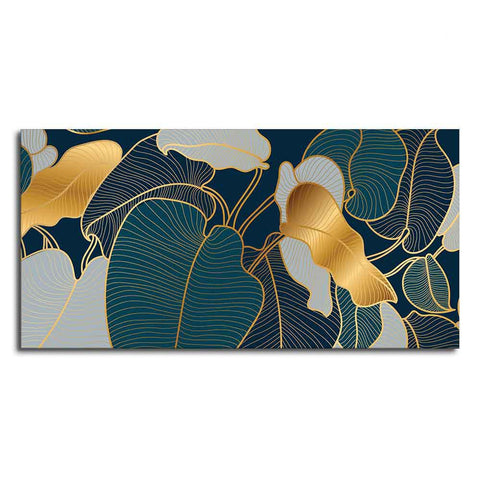 Luxury Golden Art Monstera Leaves Canvas wall Painting - Decor Mantra 