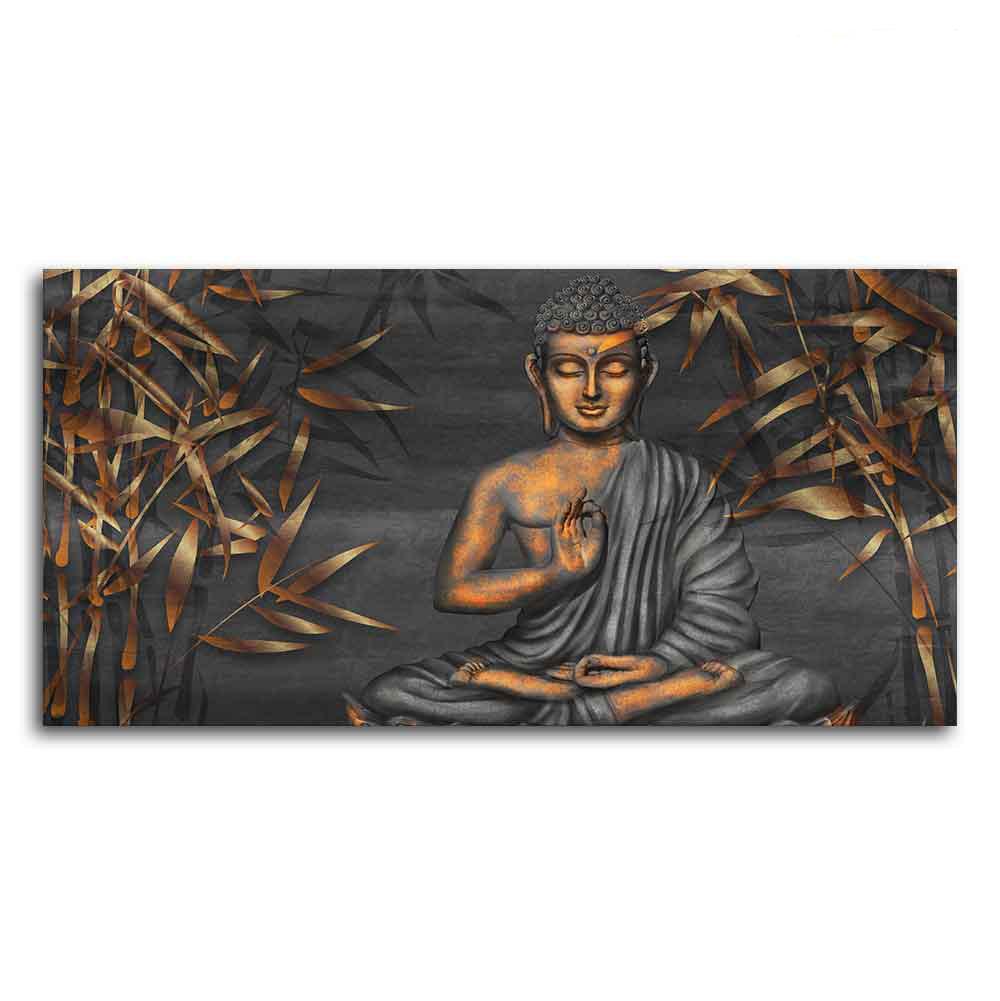 Lord Buddha Sitting Canvas Wall Painting - Decor Mantra 