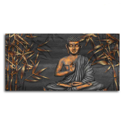 Lord Buddha Sitting Canvas Wall Painting - Decor Mantra 