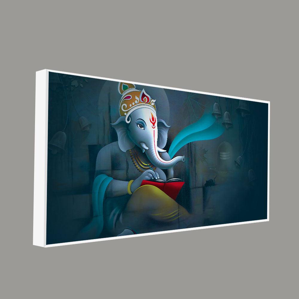 Auspicious Shri Ganpati Ganesha Canvas Wall Painting - Decor Mantra 