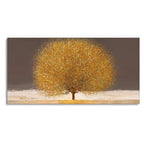 Golden Tree with Elements of gold textures Wall Painting - Decor Mantra 