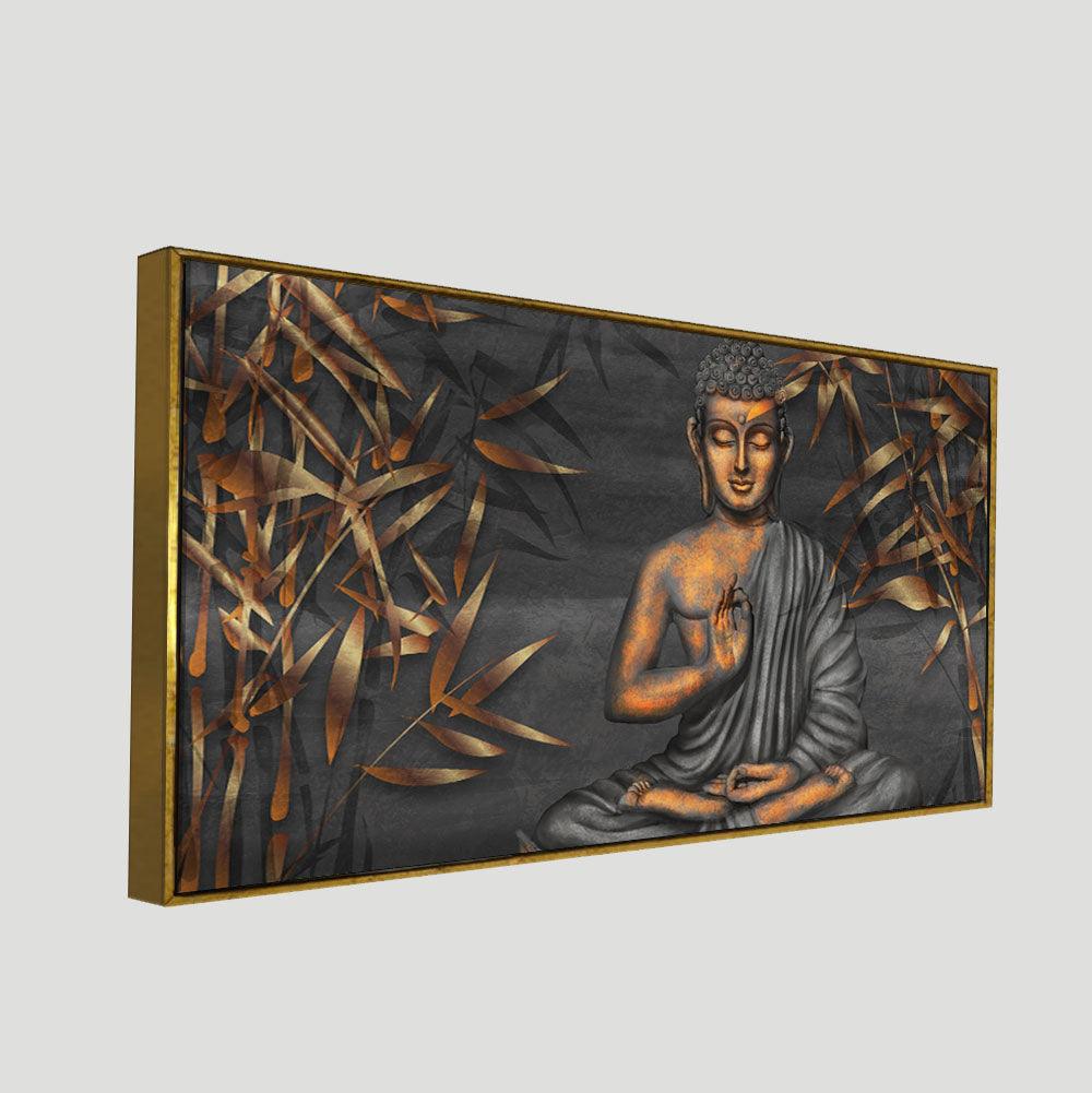 Lord Buddha Sitting Canvas Wall Painting - Decor Mantra 