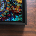 Mandala Art Dark Eyes Floating Canvas Wall Painting Frame - Decor Mantra 