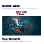 Auspicious Shri Ganpati Ganesha Canvas Wall Painting - Decor Mantra 