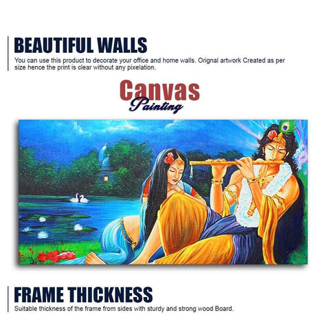 Radha Krishna Painting Canvas Big Wall Painting Wall Art - Decor Mantra 