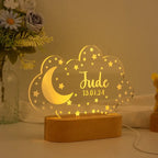 Personalized Night Light with Moon & Stars,Nursery Decor,Custom Name Light Night Gift,Kids Room Decor ,Personalized Gifts for Kids,Baby Gift - Harshita Craft