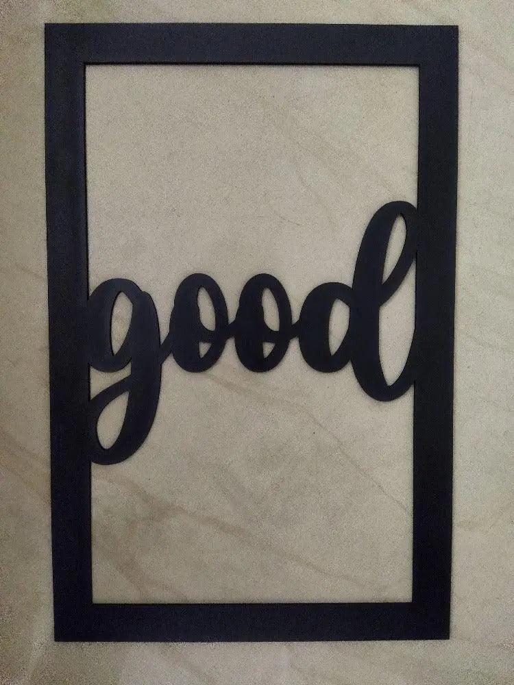 Wood Wall Hanging Good Vibes Only - Decor Mantra 