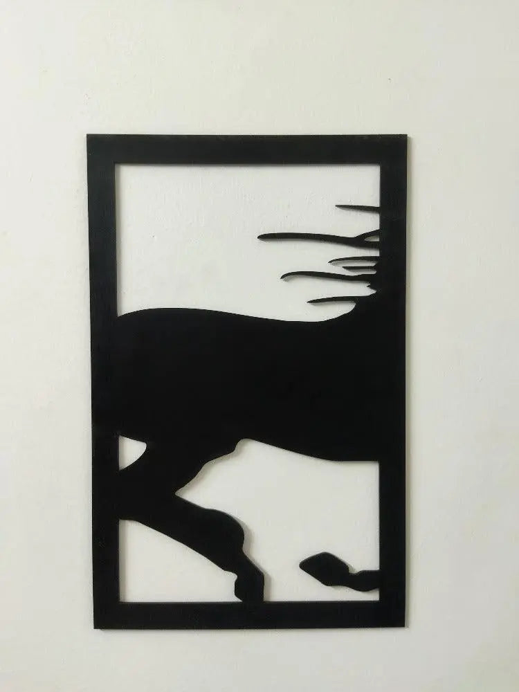 Running Horse MDF 3 Panel Hanging Wall Art - Decor Mantra 