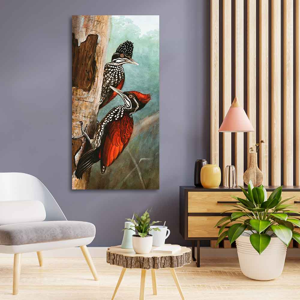 Ivory Billed Woodpecker Canvas Wall Painting For Hall DECORMANTRA