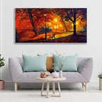 Abstract Art scenery of Park Wall Painting - Decor Mantra 
