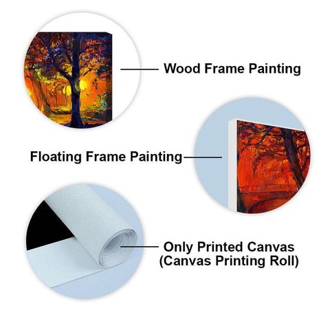 Abstract Art scenery of Park Wall Painting - Decor Mantra 