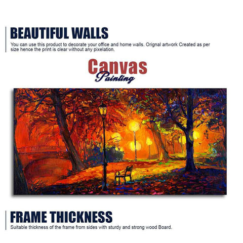 Abstract Art scenery of Park Wall Painting - Decor Mantra 