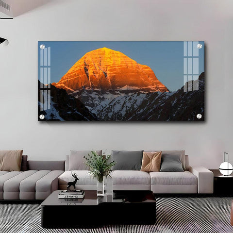 Horizontal Premium Acrylic Wall Art Featuring Majestic Mountain - Decor Mantra 