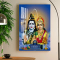 Lord Mahadev with Goddess Parvati Acrylic Wall Art DECORMANTRA