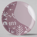 Modern Warli Floral Wall Plate - Harshita Craft