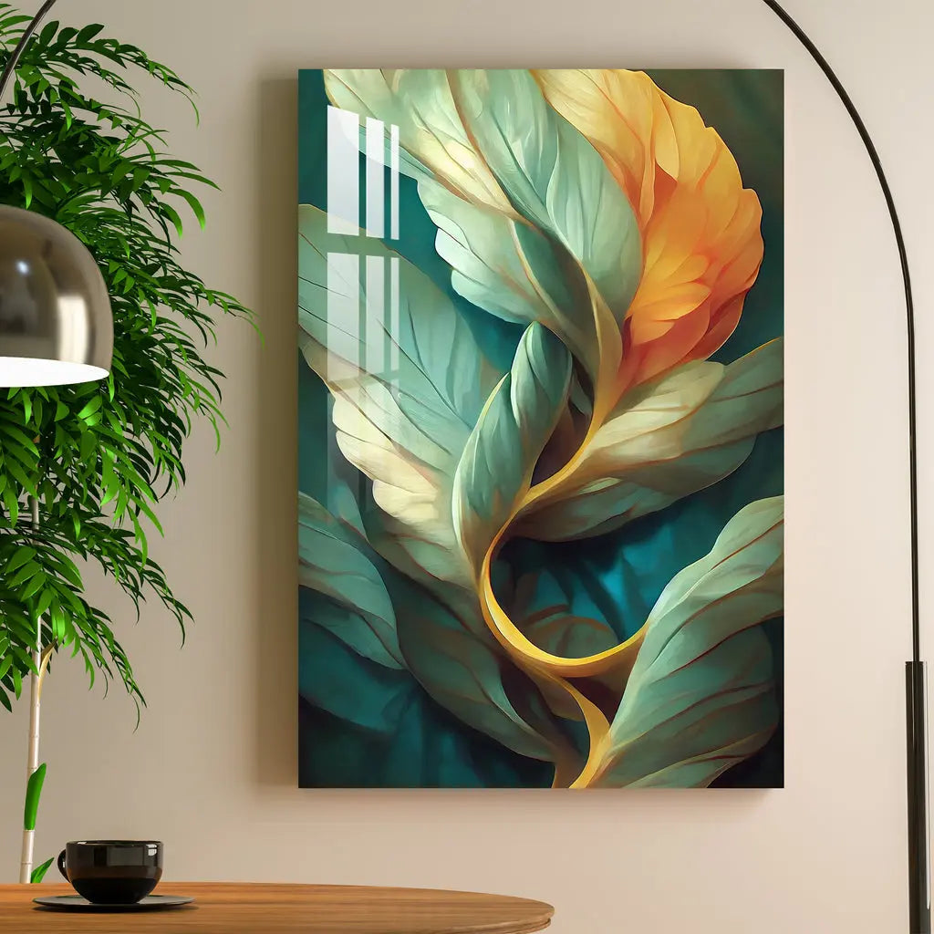 Nouveau Retro Style Floral Acrylic Wall Art DECORMANTRA