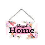 Blessed Home Wood Wall Hanging for Home Decor | Office | Gifts | Bedroom | Decoration Items for Living Room | Artworks Designer Hangers | Wooden Decorative Items - Harshita Craft