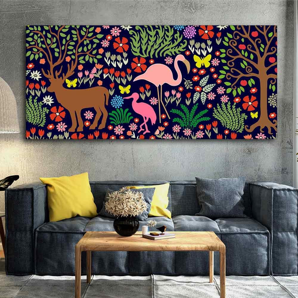 Night in the Forest Premium Wall Painting - Decor Mantra 