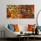 Dark Abstract Texture Floating Frame Wall Painting - Decor Mantra 