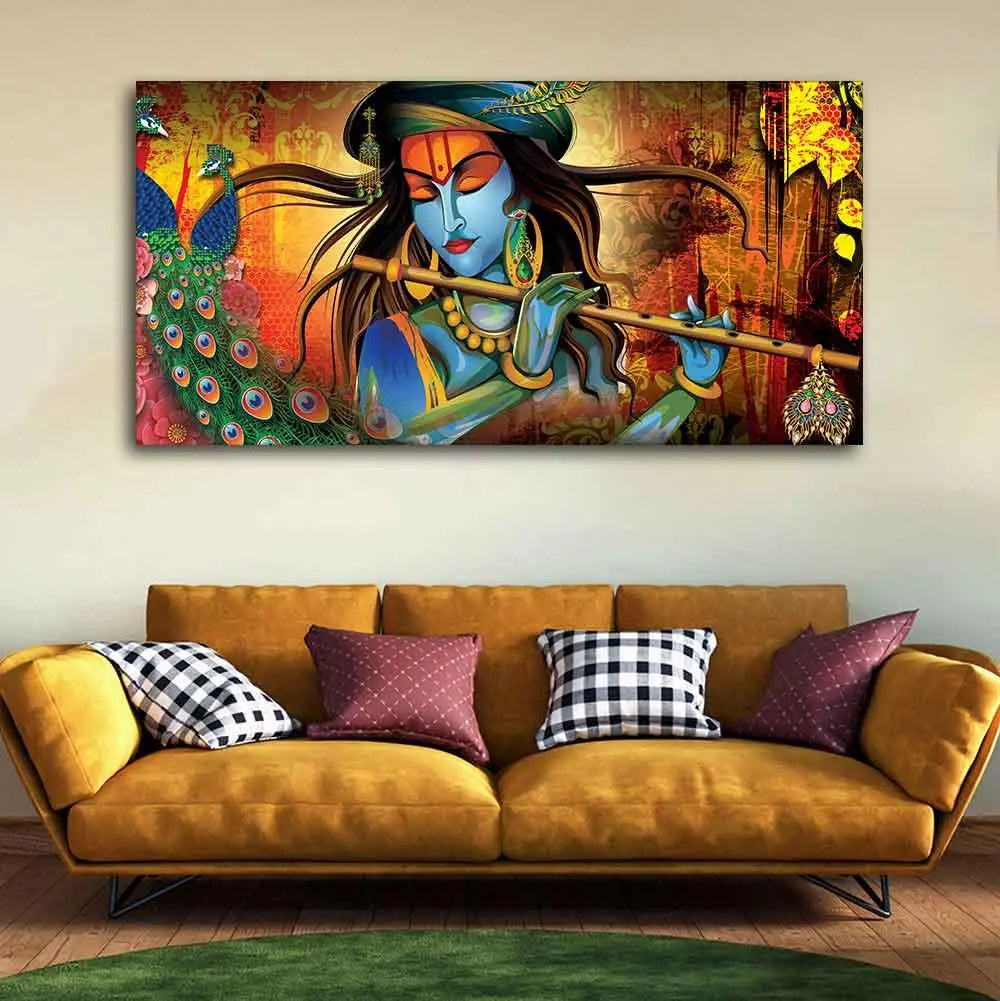 Classic Lord Krishna Premium Wall Painting - Decor Mantra 