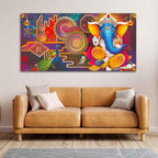 Auspicious Lord Ganpati Ganesha Canvas Wall Painting - Decor Mantra 
