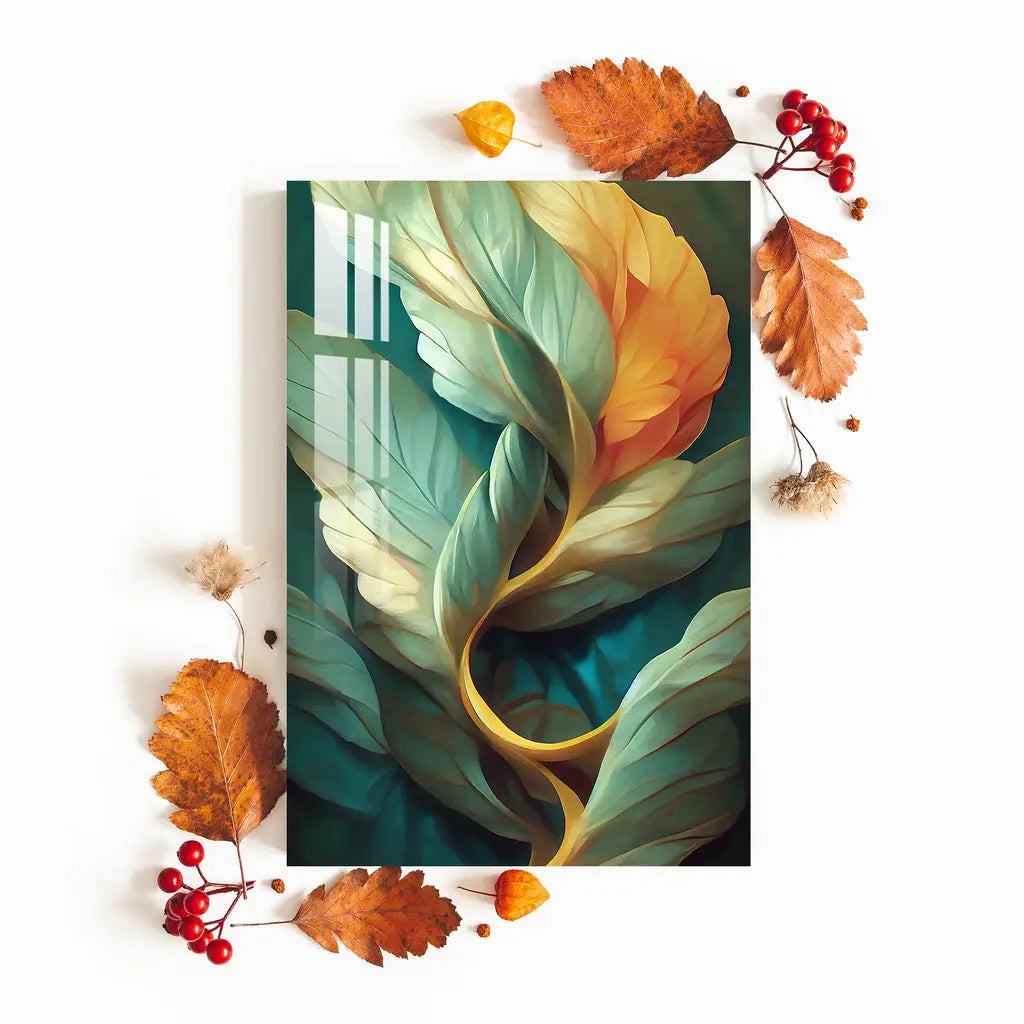 Nouveau Retro Style Floral Acrylic Wall Art DECORMANTRA