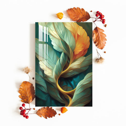 Nouveau Retro Style Floral Acrylic Wall Art