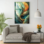 Nouveau Retro Style Floral Acrylic Wall Art DECORMANTRA