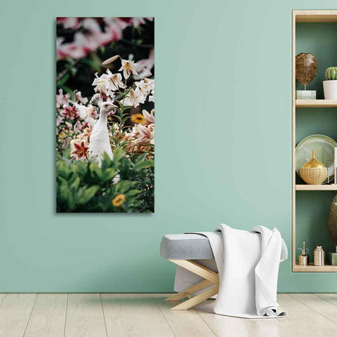 White Peacock Canvas Wall Painting - Decor Mantra 