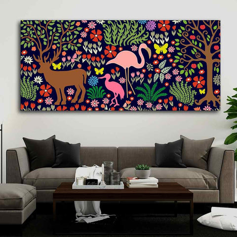 Night in the Forest Premium Wall Painting - Decor Mantra 