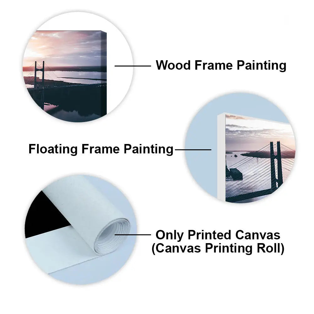 Canvas Wall Painting of Beautiful Bridge in Sunset Decor Mantra