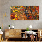 Dark Abstract Texture Floating Frame Wall Painting - Decor Mantra 