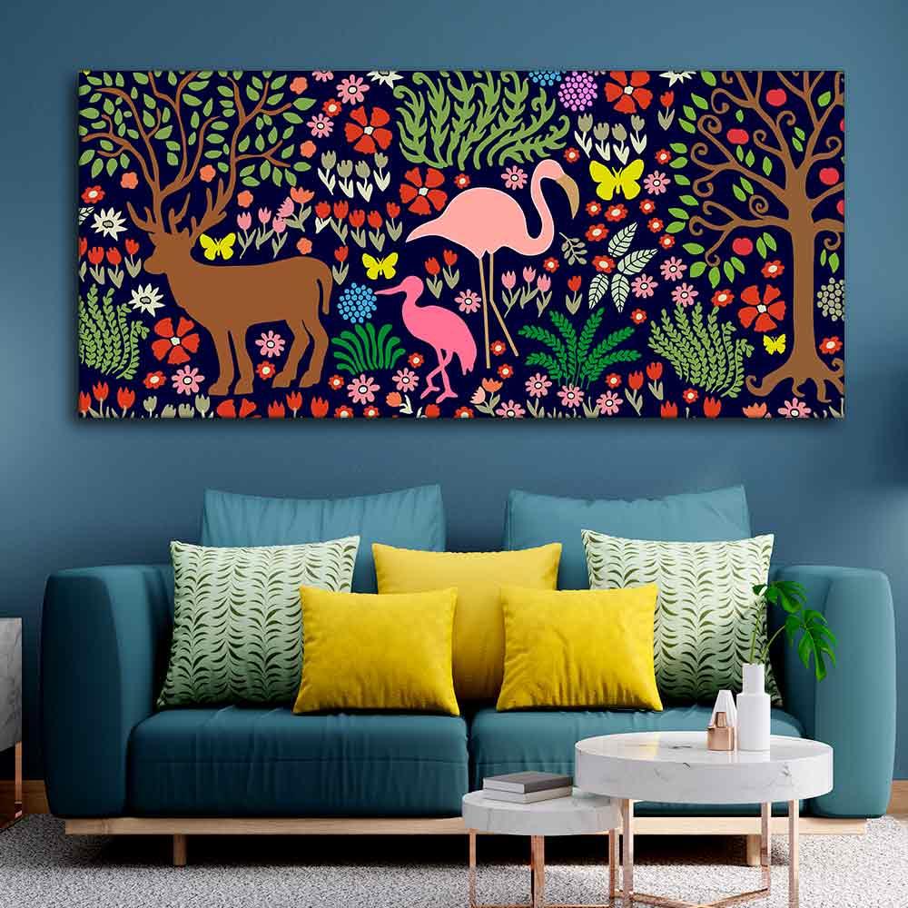 Night in the Forest Premium Wall Painting - Decor Mantra 