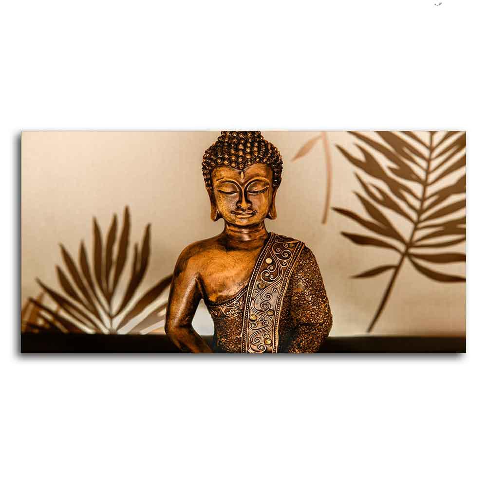 Buddha in Lotus Position with Serene Smile Wall Painting - Decor Mantra 