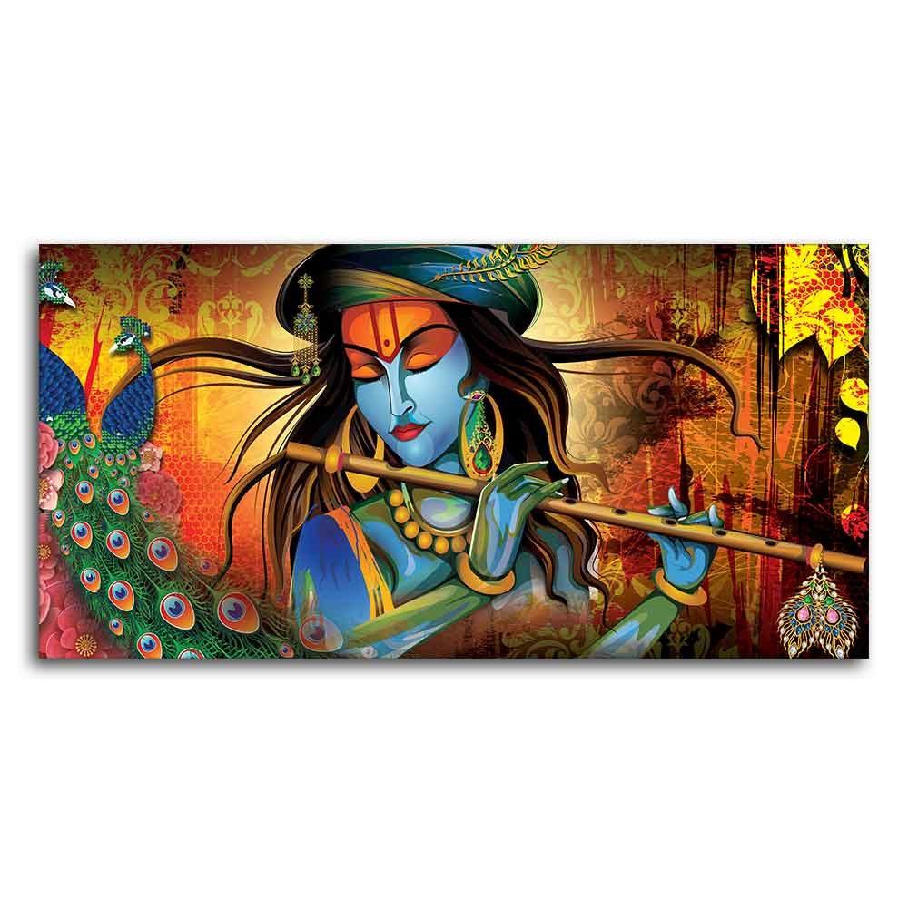 Classic Lord Krishna Premium Wall Painting - Decor Mantra 