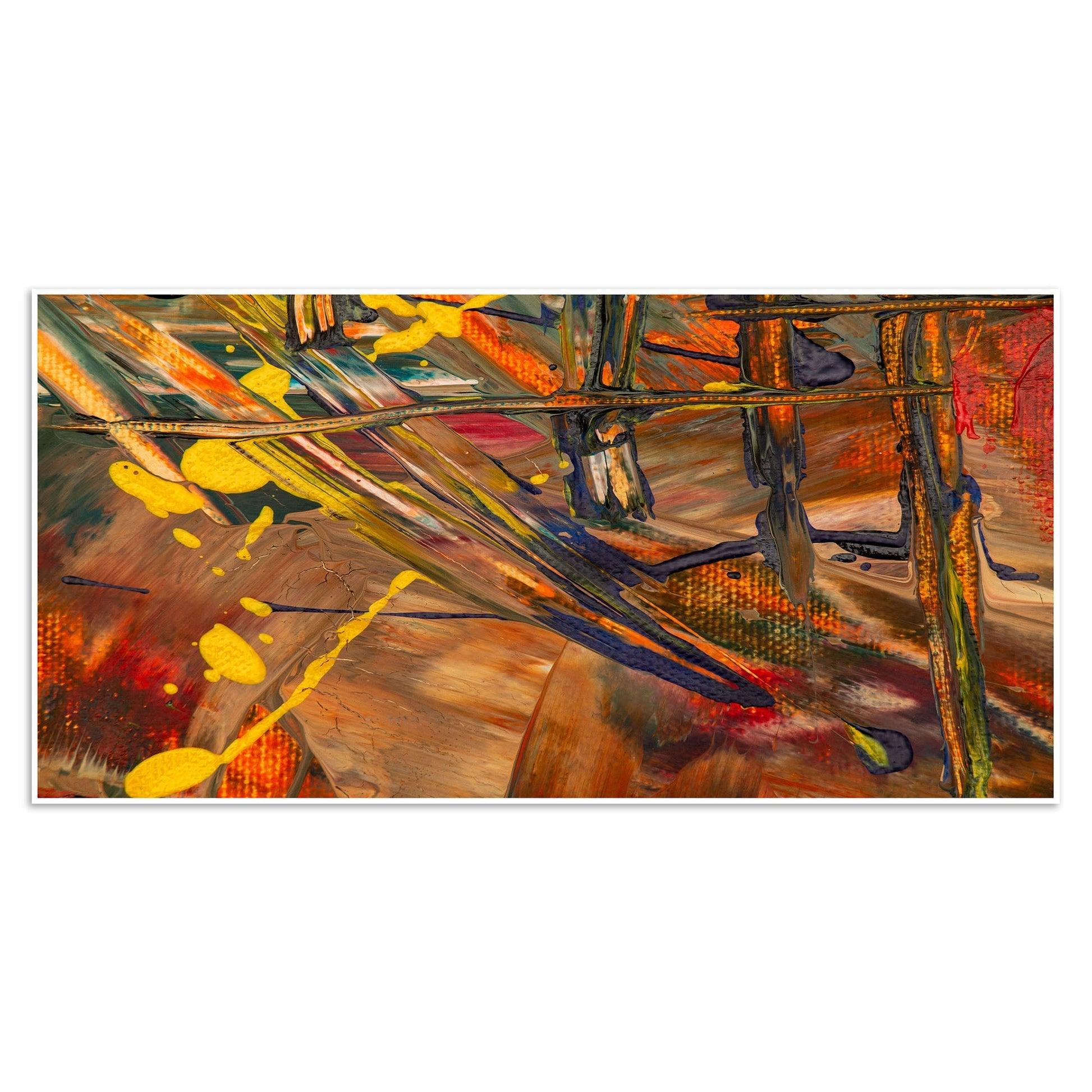 Dark Abstract Texture Floating Frame Wall Painting - Decor Mantra 