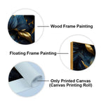 Golden Tropical leaves Canvas Wall Painting - Harshita Craft