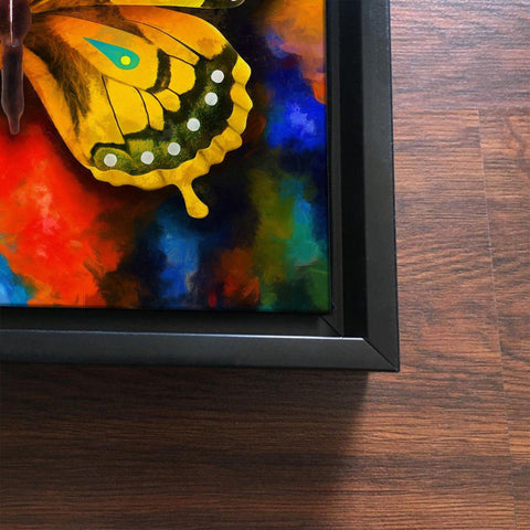 Colorful Butterfly Floating Canvas Wall Painting Frame - Decor Mantra 