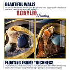 Premium Marble Stone Textural Art Acrylic Floating Wall Painting Set Of 2 - Decor Mantra 