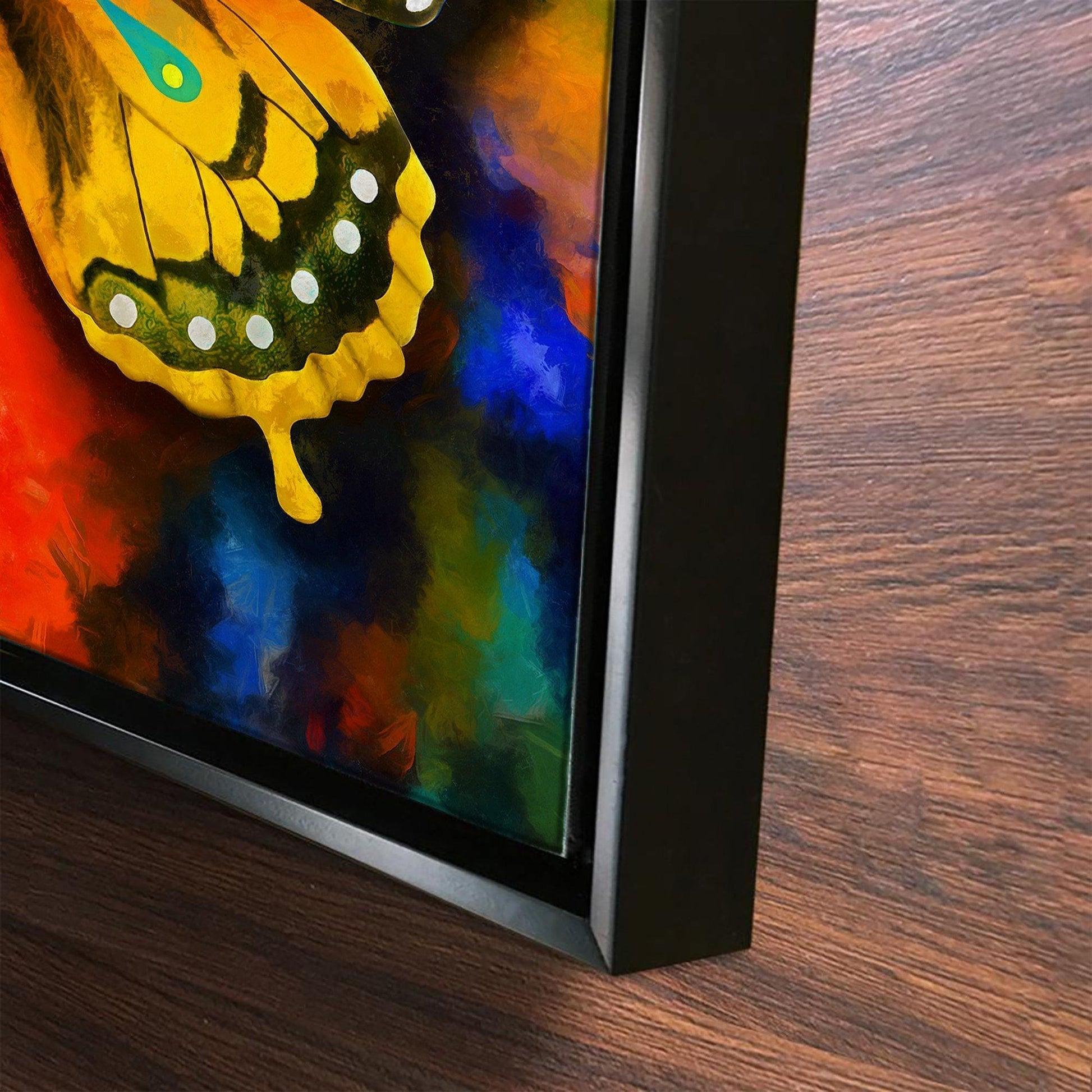 Colorful Butterfly Floating Canvas Wall Painting Frame - Decor Mantra 