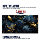 Golden Tropical leaves Canvas Wall Painting - Harshita Craft
