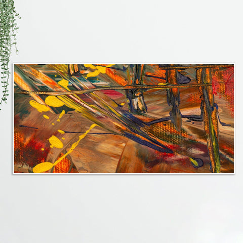 Dark Abstract Texture Floating Frame Wall Painting - Decor Mantra 