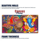 Auspicious Lord Ganpati Ganesha Canvas Wall Painting - Decor Mantra 