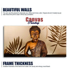 Buddha in Lotus Position with Serene Smile Wall Painting - Decor Mantra 