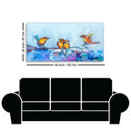 Beautiful Canary Birds on Branch Premium Canvas Wall Painting - Decor Mantra 