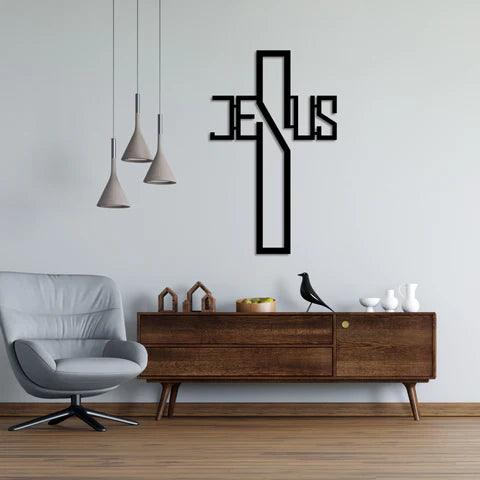Jesus Cross Metal Wall Art - Decor Mantra 